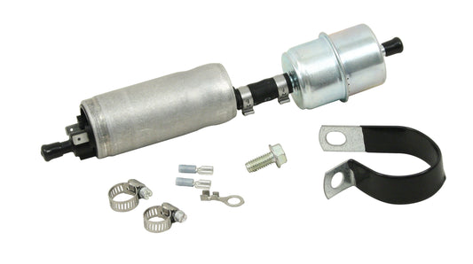 Empi 12v 15 GPH 2-4 PSI In-Line Fuel Pump with Filter - 41-2604