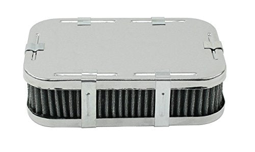 Empi 1-3/4 Inch Chrome Rectangle Air Cleaner for DFV/DFAV/DFEV Carbs - 8809
