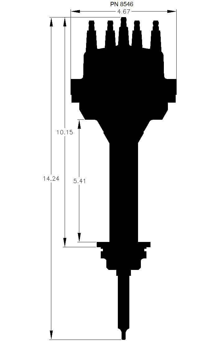 MSD 8546 Pro Billet Distributor for Chrysler 426 440