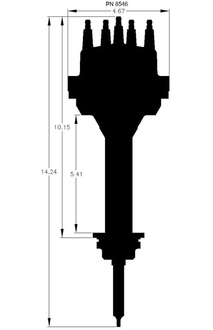 MSD 8546 Pro Billet Distributor for Chrysler 426 440