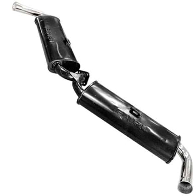 Bugpack Black Dual Quiet Pack Muffler with Chrome Tips for Bus and Karmann Ghia 1966-1971  2535